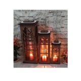 Adım Shops Adımshops Dekoratif 3'lü Set Mumluk,ahşap