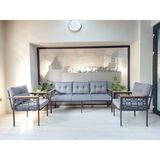 Adım Shops Inci Gri Koltuk Oturma Takımı Modern Tasarım ve Konforlu Kullanım Sunan Bahçe Mobilyası