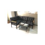 Adım Shops Miami melisa 2+2 Köşe Yön değiştirilebilir Koltuk Takımı Balkon-bahçe-kafe mermerdesen 70x50cm sehpa