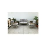 Adım Shops OPAL 2+1+1 (GRİ) Metal Gövde Balkon-bahçe-kafe,çay Seti,koltuk Takımı,oturma Grubu,ofis Koltuğu