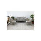 Adım Shops OPAL 3+1+1 (GRİ) Metal Gövde Balkon-bahçe-kafe,çay Seti,koltuk Takımı,oturma Grubu,ofis Koltuğu