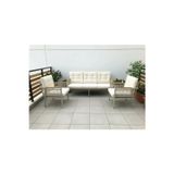 Adım Shops OPAL 3+1+1 (KREM) Metal Gövde Balkon-bahçe-kafe,çay Seti,koltuk Takımı,oturma Grubu,ofis Koltuğu