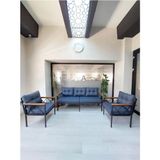Adım Shops Safir 3 1 1 Bahçe,balkon,teras,cafe,çay Seti,oturma Grubu,koltuk Takımı 3lütakımlar,ofis Koltuğu - Mavi