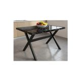Adım Shops SUNTALAM X METAL AYAK BAHÇE MOBİLYASI MASA 70x110cm MERMER DESEN