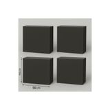 Adımshops 22Dns 59X56x9cm 4 Adet Sünger Balkon-Bahçe-Kafe,Çay Seti,Koltuk Takımı,Oturma Grubu,Ofis Koltuğu