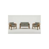 Adımshops Elmas 2+1+1 (Gri) Metal Gövde Balkon-Bahçe-Kafe,Çay Seti,Koltuk Takımı,Oturma Grubu,Ofis Koltuğu
