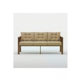 Adımshops Elmas 3'Lü (Cappuccino) Metal Gövde Balkon-Bahçe-Kafe,Çay Seti,Koltuk Takımı,Oturma Grubu,Ofis Koltu