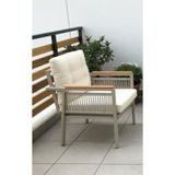 adımshops OPAL 1'li (KREM) Metal Gövde Balkon-bahçe-kafe,çay Seti,koltuk Takımı,oturma Grubu,ofis Koltuğu