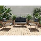 Adımshops Opal 2+1+1 Antrasit Metal Gövde Balkon-bahçe-kafe,çay Seti,koltuk Takımı,oturma Grubu,ofis Koltuğu Çok Renkli