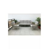 adımshops OPAL 3+1+1 (GRİ) Metal Gövde Balkon-bahçe-kafe,çay Seti,koltuk Takımı,oturma Grubu,ofis Koltuğu