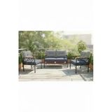 Adımshops Safir 2+1+1 Kaz Ayağı Kırlent Balkon-Bahçe-Kafe Çay Seti Koltuk Oturma Takımı-Oturma Grubu