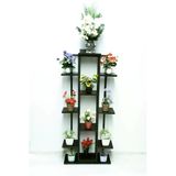 Adimshops Siyah Metal Cerceveli, 12 Bolmeli Dikey Ciceklik