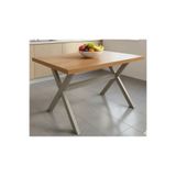 adımshops SUNTALAM X METAL CAPPUCCİNO AYAK BAHÇE MOBİLYASI MASA 70x110cm