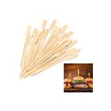 Adin Tasarım Bambu Kürdan 9 cm 100LÜ Hamburger Pasta Kürdanı Süsü Bambu Çöp Şiş Yemek Kürdanı