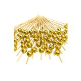 adin tasarım Bambu Kürdan Altın Gümüş Top 25 Adet 12 cm Muffin Cupcake Pasta Süsü Koktely Çubuğu Kürdanı Kürdan