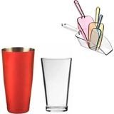 Adin Tasarım Baston Shaker 750 ml + Buz Küreği 4 Adet Bar Shaker Kokteyl Hazırlama Karıştırma Kabı Bar Küreği