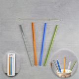 Adin Tasarım Cam Pipet 4lü + Fırça Kokteyl Karıştırıcı Kokteyl Kaşığı Bar Koktely Kaşığı 5li Bar Pipet