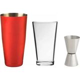 Adin Tasarım Kokteyl Yapım Seti 2li Baston Shaker 750 ml + Jigger 2/4 cl Kokteyl Ölçeği Bartender Bar Seti