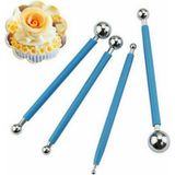 Adin Tasarım Marzipan Seti Metal 4lü Şeker Hamuru Şekillendirme Göz Modelleme Pasta Figür Çiçek Yapma Seti