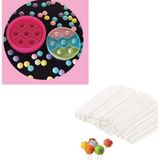 Adin Tasarım Popit Çember Lolipop Şeker Yapım Seti 101LI Popit Silikon Kalıp Şeker Kalıbı Cakepops Lolipop Çubuğu