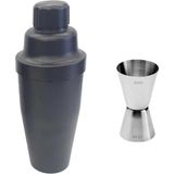 Adin Tasarım Shaker 700 ml + Jigger 2/4 cl Kokteyl Ölçeği Bartender Kokteyl Seti Hazırlama Seti