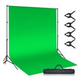 Adin Ticaret Ada Greenbox Chromakey Green Screen Greenbox Yeşil Fon Perde(2 X4M)+Fon Standı