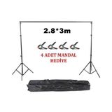 Adin Ticaret Greenbox 2,8X3 Metre Fon Standı Hafif Tasarım ile Taşınabilir Fotoğrafçılar İçin Kullanım - 2.8X3