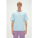 Adios T-Shirt Gök Mavi Basic Erkek Tişört