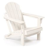 Adirondack Serisi Klasik Katlanır Sandalye, Koltuk, Balkon, Bahçe, Cafe Mobilyaları - Beyaz