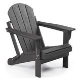 Adirondack Serisi Klasik Katlanır Sandalye, Koltuk, Balkon, Bahçe, Cafe Mobilyaları - Siyah