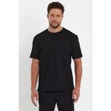 Adisia Erkek 24/1 Düz A Kalite Oversize T-Shirt - Siyah