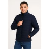 Adisia Erkek Bomber Mont Ceket – Su Itici Kumaş, Kapitone Astarlı, Fermuarlı, Kışlık - Lacivert - XL