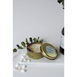 Adisia Organik Doğal Vanilya Kokulu Soya Wax El Yapımı Metal Kutulu Mum 100 cc - 1 Adet