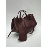 adissa collection Minimalist Shopper - Büyük Hacimli Kol ve Omuz Çantası | Ekstra Pouch (Cüzdan) Hediyeli - standart - Bordo