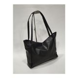 Adissa Collection Soft Maxi - Yumuşak Deri Görünümlü Büyük Omuz Çantası | Dökümlü Shopper Tote