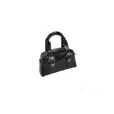 Adissa Collection Vintage Buckle Retro Omuz Çantası, 24x14 cm, Tokalı Baget Tasarım, Süet Görünümlü Doku, Çıkarılabilir Askılı Kadın Çantası (siyah)