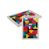 Adista Ahşap Tetris Eğitici Oyuncak - Çocuk Gelişim Oyunu - Taba - Açık Kahverengi