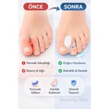 Adiva Silikon Parmak Arası Ayırıcı Makara Medium (38-42) – Halluks Valgus Başparmak Düzeltici Ped (2 Adet)