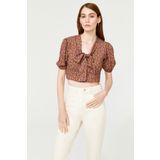 adL Baglamalı Detaylı Crop Bluz