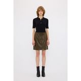 adL Beli Lastikli Deri Etek Olive 12743140001 - Haki - XS