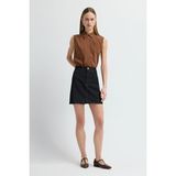 Adl Cepli Denim Etek Lacivert 12745881001 - S