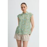 adL Çizgili Kolsuz Bluz Yeşil 11545024005 - XL