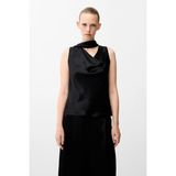 adL Degaje Yaka Bluz Siyah 11546896000 - XL