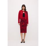 adL Desenli Triko Etek Bordo 12744496000 - XS