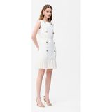 Adl Düğme Detaylı Triko Etek Kemik 12746629000 - XS
