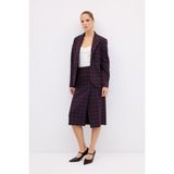 adL Ekose Etek - Bordo - XS