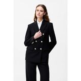 Adl Kruvaze Gabardin Ceket Siyah 11946920000