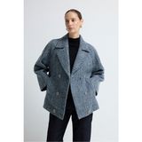Adl Kruvaze Kısa Kaban Gri 13646097000 - XL