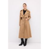 adL Kruvaze Uzun Kaban Bej 13644267000 - XL