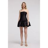 adL Mert Aslan Straplez Mini Elbise Siyah 12446890000